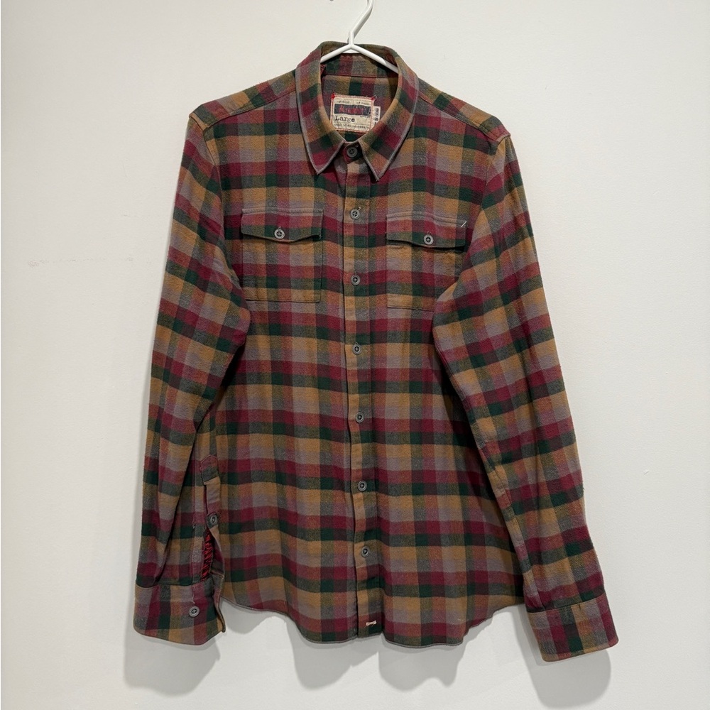 Altamont skateboarding flannel button down multicolour brown
